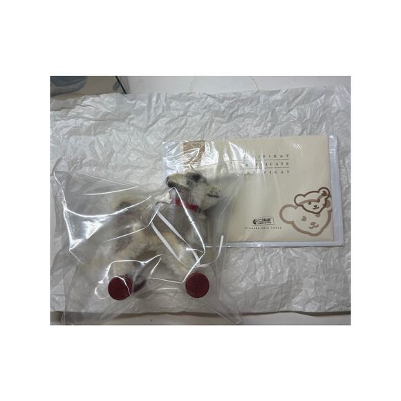 Steiff Husky on Wheels Ornament 2008 Ltd 1500 Open Box Unassigned COA